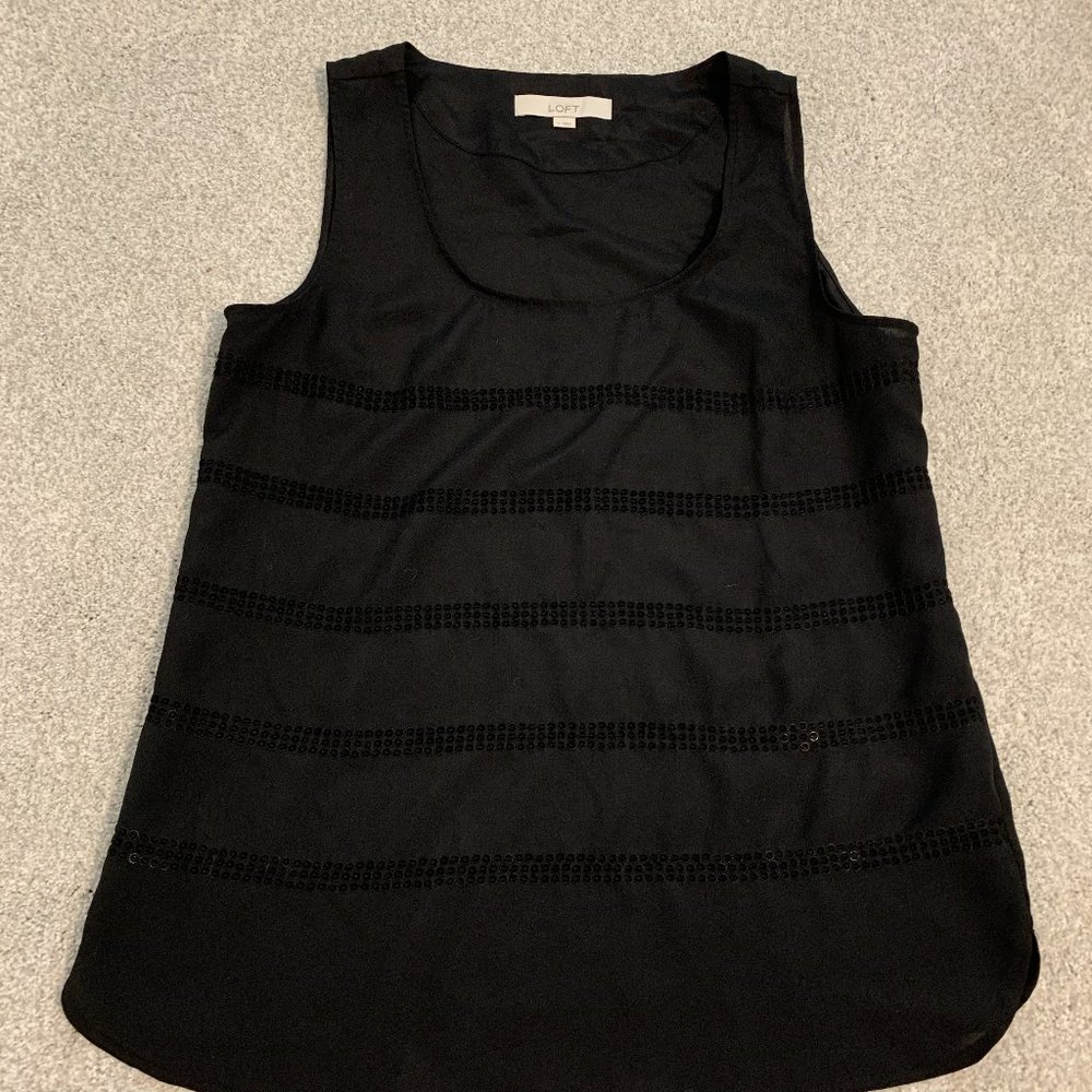 Loft Sequin Stripe Tank Top